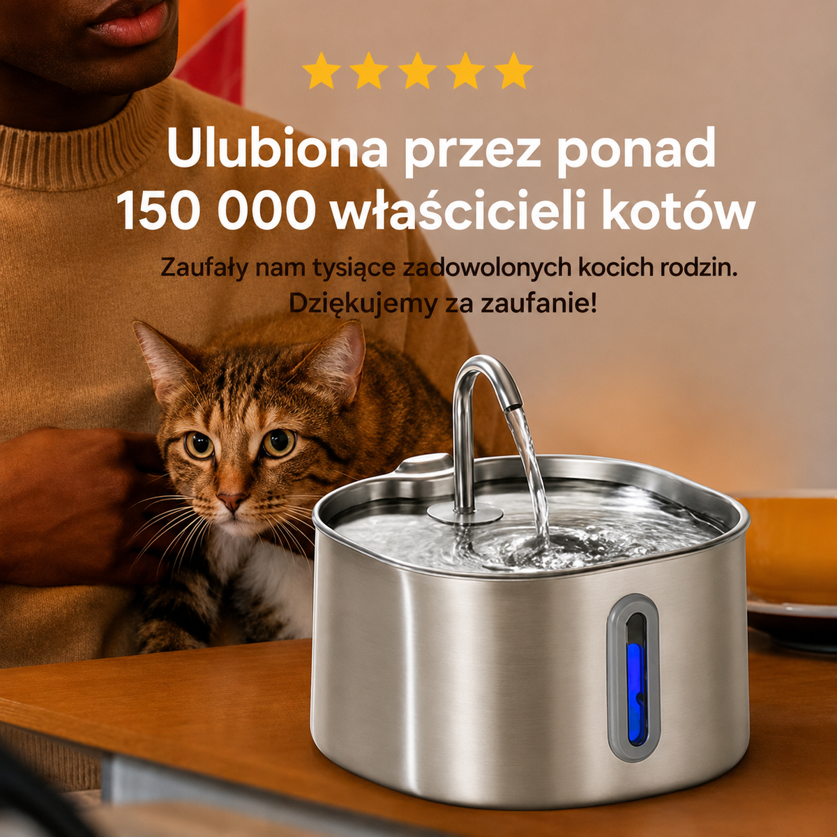 Strumień naśladujący wodę z kranu